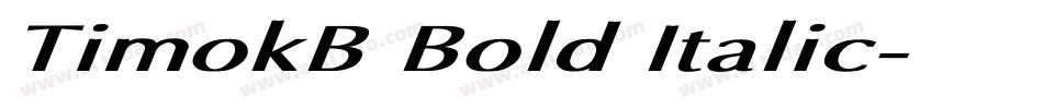 TimokB Bold Italic字体转换